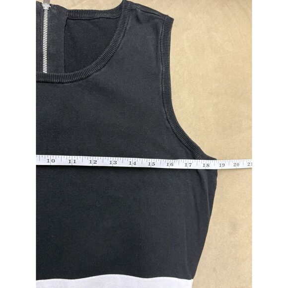 Talbots Sweater Dress Womens Petites Black & White Striped Sleeveless.Sz Lp - Picture 5 of 13